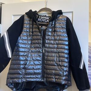 THINK ROYLN zip up hoodie puffer sweatshirt